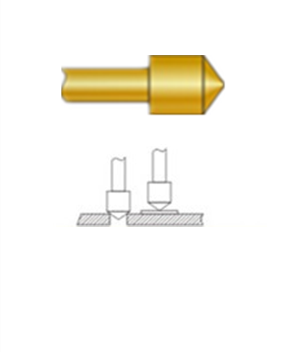 圓錐頭探針、探針用法圖、探針原理圖、測試探針圖片
