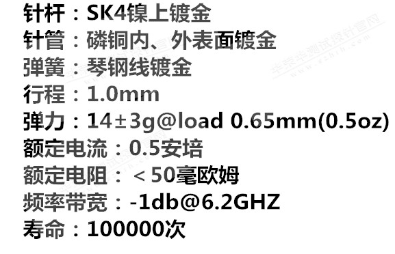 026-BJ-5.7L、BGA雙頭探針、測試探針