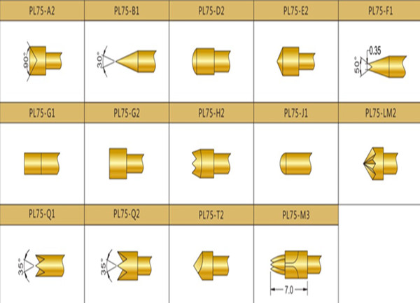 PL75探針頭型、華榮華測試探針廠家